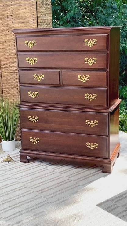 Nice Wooden Tall 6 Drawer Dresser