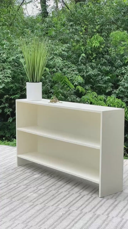 Vintage Painted Long Bookshelf Bookcase