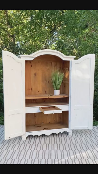 Vintage White Pine Cabinet